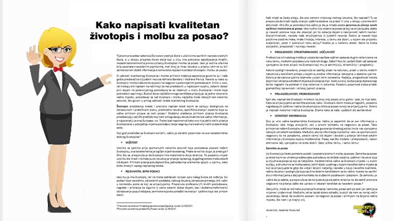 Kako napisati kvalitetan životopis i molbu za posao?